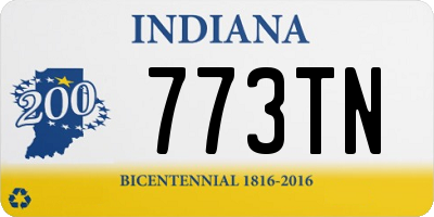 IN license plate 773TN