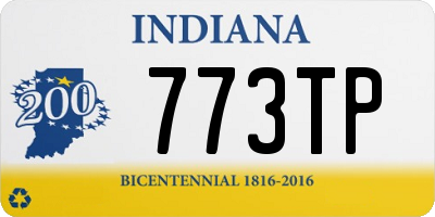 IN license plate 773TP