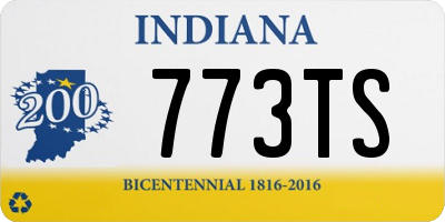 IN license plate 773TS