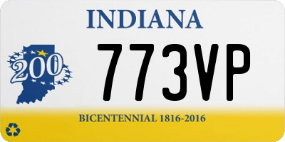 IN license plate 773VP