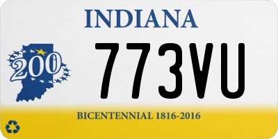 IN license plate 773VU