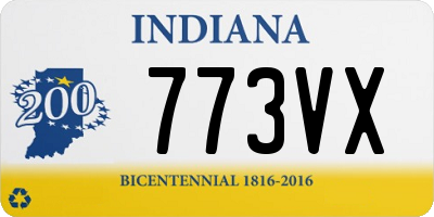 IN license plate 773VX