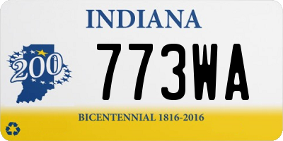 IN license plate 773WA