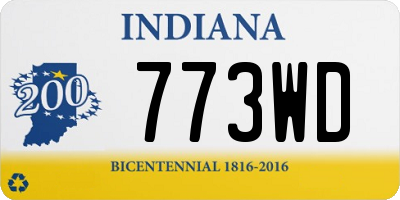 IN license plate 773WD