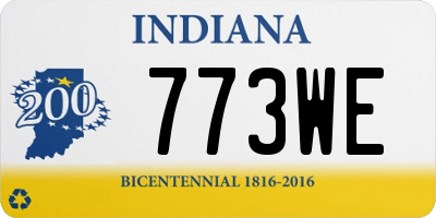 IN license plate 773WE