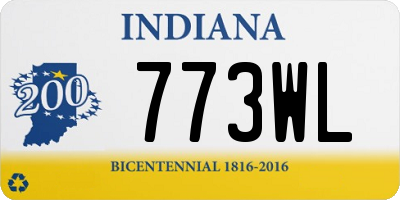 IN license plate 773WL