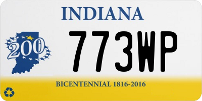 IN license plate 773WP