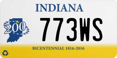 IN license plate 773WS