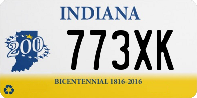 IN license plate 773XK