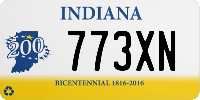 IN license plate 773XN