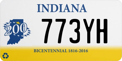 IN license plate 773YH