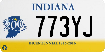 IN license plate 773YJ