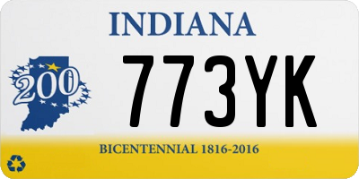 IN license plate 773YK