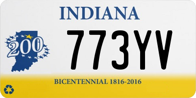 IN license plate 773YV