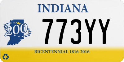 IN license plate 773YY