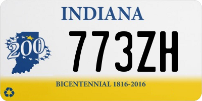 IN license plate 773ZH