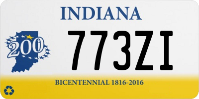 IN license plate 773ZI