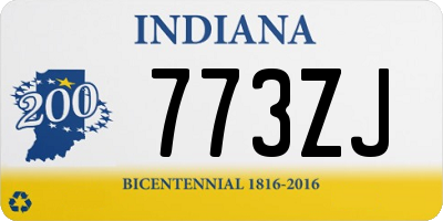 IN license plate 773ZJ