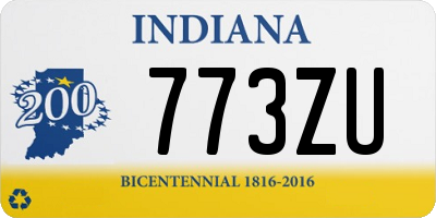 IN license plate 773ZU