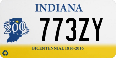 IN license plate 773ZY
