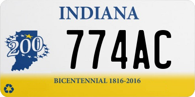 IN license plate 774AC