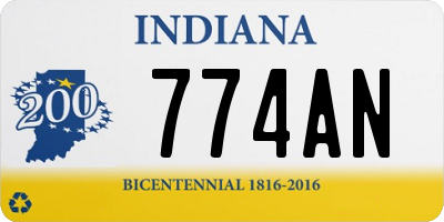 IN license plate 774AN