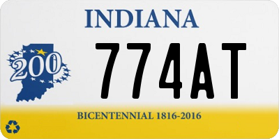 IN license plate 774AT