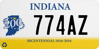 IN license plate 774AZ