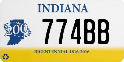 IN license plate 774BB