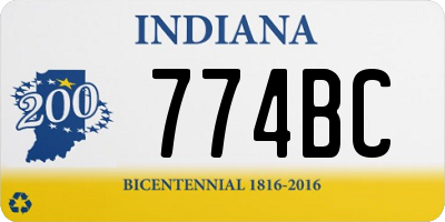 IN license plate 774BC