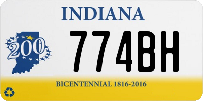 IN license plate 774BH