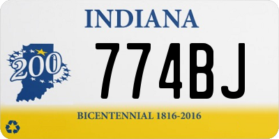 IN license plate 774BJ