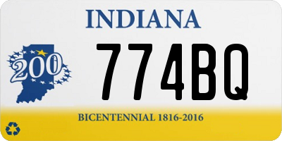 IN license plate 774BQ
