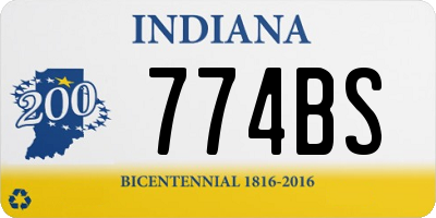 IN license plate 774BS