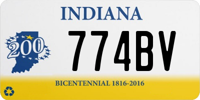 IN license plate 774BV