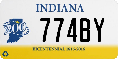 IN license plate 774BY