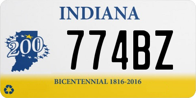 IN license plate 774BZ