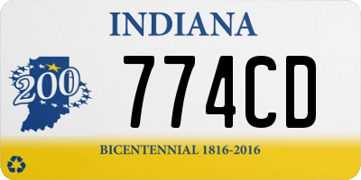 IN license plate 774CD