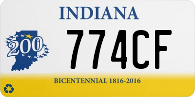 IN license plate 774CF
