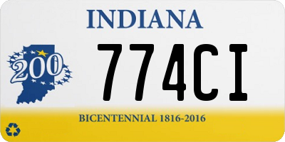 IN license plate 774CI