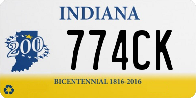 IN license plate 774CK