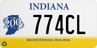 IN license plate 774CL