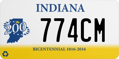 IN license plate 774CM