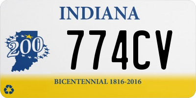 IN license plate 774CV