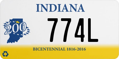 IN license plate 774L