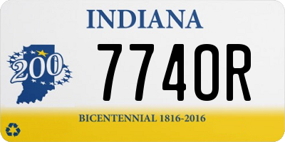 IN license plate 774OR