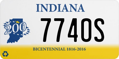 IN license plate 774OS