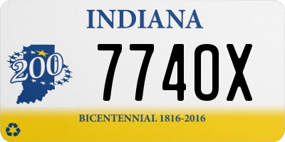 IN license plate 774OX