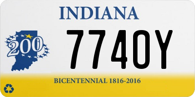 IN license plate 774OY
