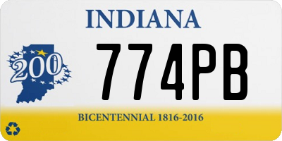 IN license plate 774PB